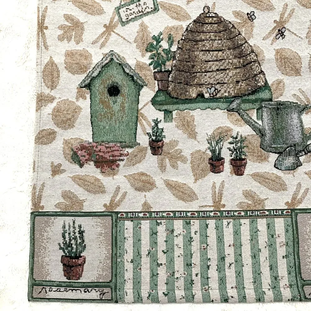 Pfaltzgraff Naturewood Beehive Garden Tapestry Wall Hanging Rod Iron Rod